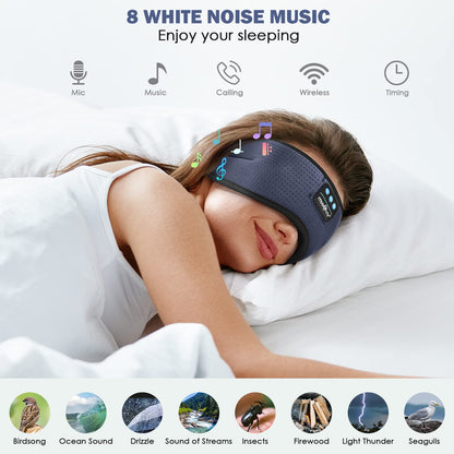 MUSICOZY 3D Bluetooth Sleep Mask with Built-in Wireless Headphones | 2024 Upgrade | Comfortable Contour Design for Sleeping, Travel & Noise Isolation | Sleep Aid with Wireless Music