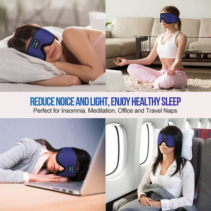 MUSICOZY 3D Bluetooth Sleep Mask with Built-in Wireless Headphones | 2024 Upgrade | Comfortable Contour Design for Sleeping, Travel & Noise Isolation | Sleep Aid with Wireless Music