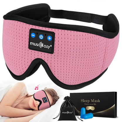 MUSICOZY 3D Bluetooth Sleep Mask with Built-in Wireless Headphones | 2024 Upgrade | Comfortable Contour Design for Sleeping, Travel & Noise Isolation | Sleep Aid with Wireless Music