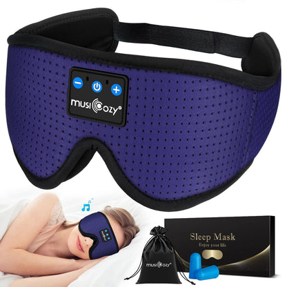 MUSICOZY 3D Bluetooth Sleep Mask with Built-in Wireless Headphones | 2024 Upgrade | Comfortable Contour Design for Sleeping, Travel & Noise Isolation | Sleep Aid with Wireless Music