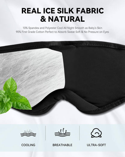 MUSICOZY 3D Bluetooth Sleep Mask with Built-in Wireless Headphones | 2024 Upgrade | Comfortable Contour Design for Sleeping, Travel & Noise Isolation | Sleep Aid with Wireless Music