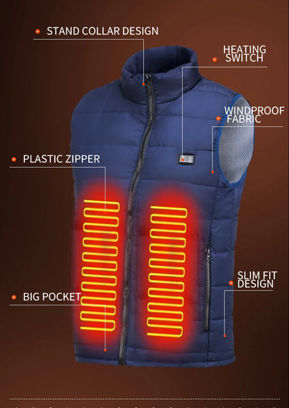 Heated Vest  Electric Heated Jackets Men Women Sportswear