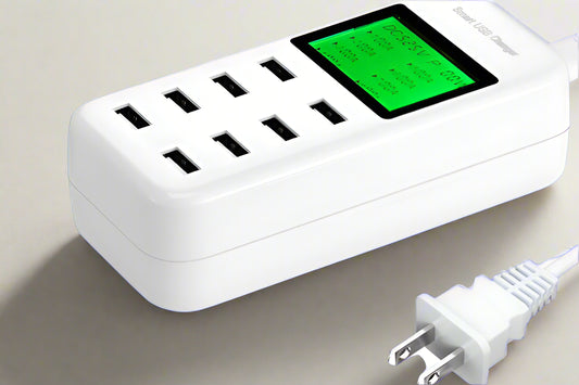 Multifunctional USB Multi-Port Charger 8-Port With Screen Indicator