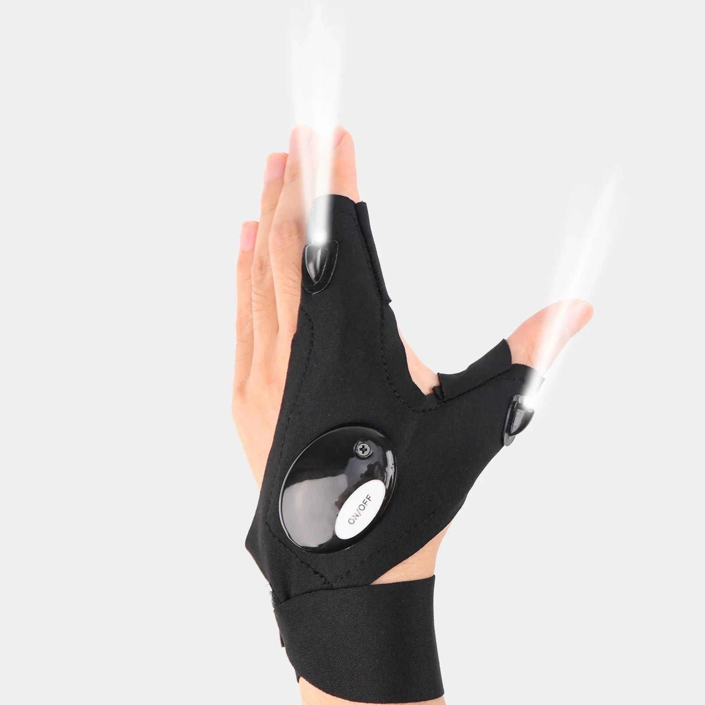 LED Half Finger Glove  Flashlight