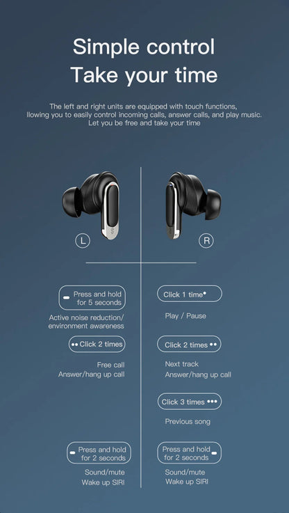 LED Screen High Quality Sound Earbuds With 32hr Battery Life