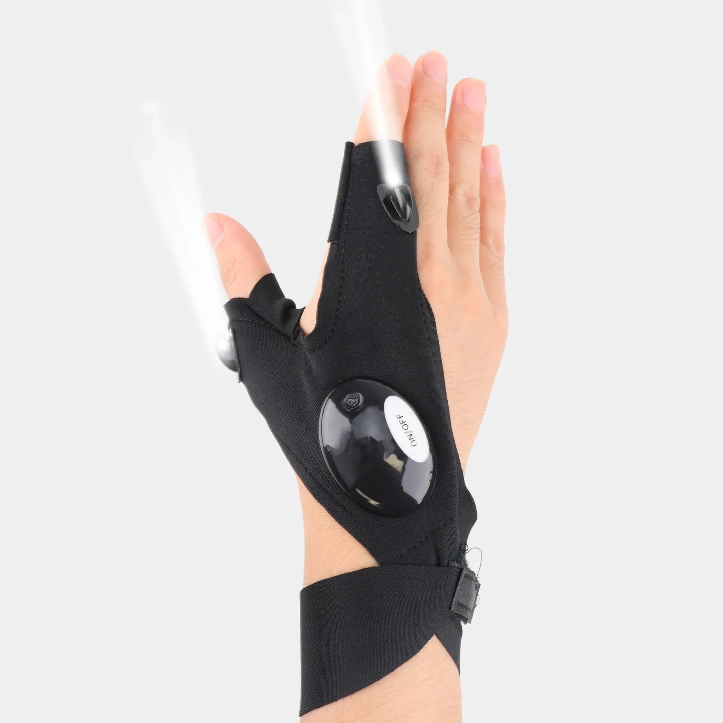 LED Half Finger Glove  Flashlight