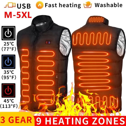 Heated Vest  Electric Heated Jackets Men Women Sportswear