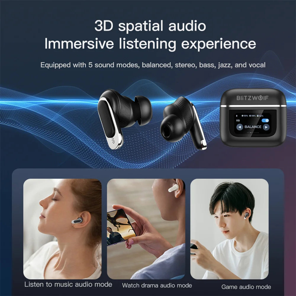 LED Screen High Quality Sound Earbuds With 32hr Battery Life