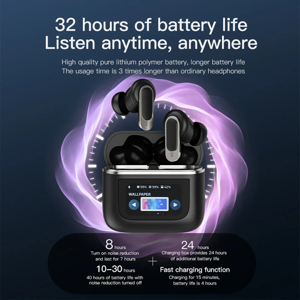 LED Screen High Quality Sound Earbuds With 32hr Battery Life